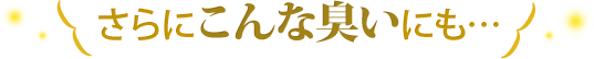 さらにこんな臭いにも…