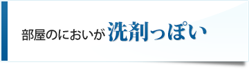 部屋のにおいが洗剤っぽい